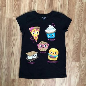 🔴 5/$25 ~ Children’s Place Girl’s graphic tee 🍕🧁🍔🍪